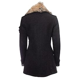 Prada-Prada, Grauer Mantel aus Wolle und Alpaka-Grau