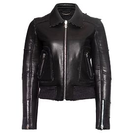 Philipp Plein, gesteppte Lederjacke Schwarz