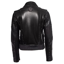 Philipp Plein-Philipp Plein, quilted leather jacket-Black