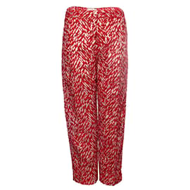 Marni, Pantalone rosso e argento Argento Rosso