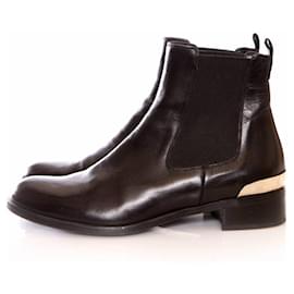 Autre Marque-Russell & Bromley, black leather chelsea boots.-Black