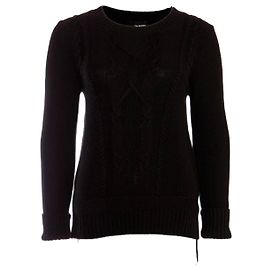 THE KOOPLES, pull en maille torsadée noir. Noir