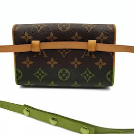 Louis Vuitton-Louis Vuitton Louis Vuitton Florentine clutch bag in monogram canvas-Brown