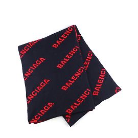BALENCIAGA Sciarpe T.  WOOL Blu navy