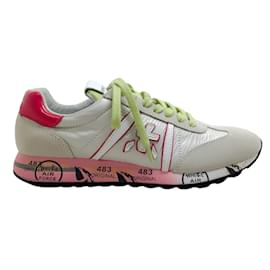 Autre Marque-Premiata White / pink / Green Lucy Sneakers-White