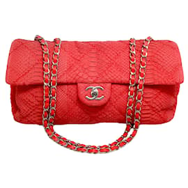 Chanel-Bolso Chanel Coral Python Ultimate Stitch-Roja