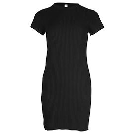 Mini-robe en maille côtelée Anine Bing Skylar en viscose noire Noir
