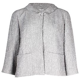 Chanel Metallic-Jacke aus silberner Wolle Silber Metallisch