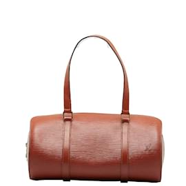 Louis Vuitton-Louis Vuitton Epi Soufflot avec pochette en cuir sac à main M52223 en bon état-Marron
