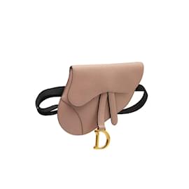 Dior-Leather Saddle Belt Bag-Pink
