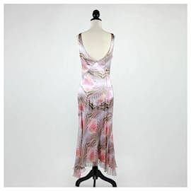 Diane Von Furstenberg-DvF Vittoria dress with high low hem-Pink,Beige