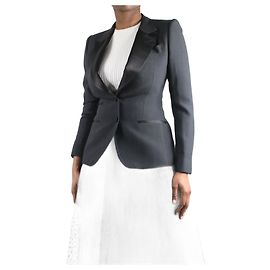 Tom Ford Black wool-silk single breasted blazer - size FR 38 Black