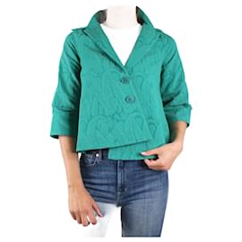 Autre Marque-Green floral jacquard blazer - size IT 36-Green