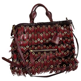 Burberry Prorsum Bolsa tote de couro estilo pônei Bordeaux