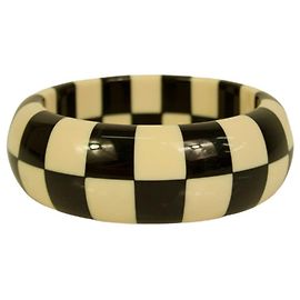 ETRO Bracciale bangle largo da donna con strass Paisley neri Nero Bianco