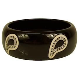 Etro-ETRO Women's wide black Paisley Rhinestone bangle bracelet-Black