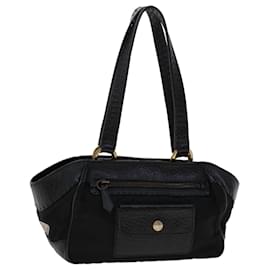 Prada-PRADA Hand Bag Nylon Leather Black Auth ki3155-Black