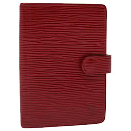 Louis Vuitton-LOUIS VUITTON Epi Agenda PM Tagesplaner Cover Rot R.20057 LV Auth 48680-Rot