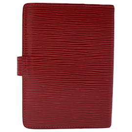 Louis Vuitton-LOUIS VUITTON Epi Agenda PM Day Planner Cover Rouge R20057 Auth LV 48680-Rouge