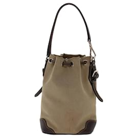 Prada-PRADA Hand Bag Nylon Brown Auth yk7871-Brown