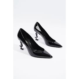 Saint Laurent-Saint Laurent Opyum Pump 85 PATENT BLACK EU 40 / UK 7-Black