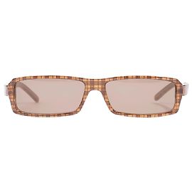 Occhiali da sole vintage rettangolari Burberry in acetato marrone Marrone