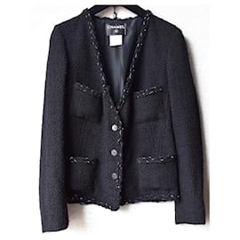 Chanel-LA PETITE VESTE NOIRE veste en tweed-Noir