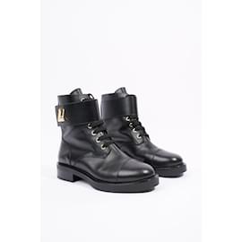 louis vuitton boots 37 Black Leather ref.675141 - Joli Closet