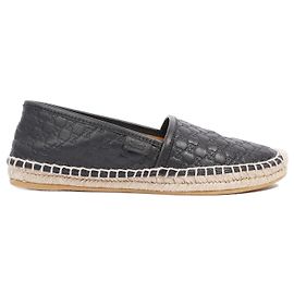 Gucci Womens Espadrilles Black Guccissima EU 34.5 / UK 1.5 Black