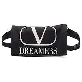 Valentino-Valentino Womens Dreamers Belt Bag Preto / Off white-Preto