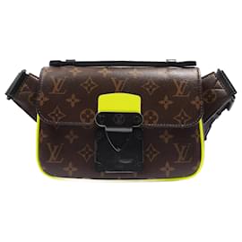 Louis Vuitton-Louis Vuitton Mens S Lock Sling Bag Monogram Canvas-Brown