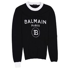 Balmain Logo Jumper Noir Blanc EU 36 / UK 6 Noir