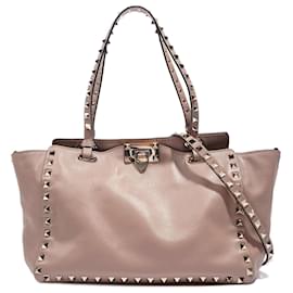 RED VALENTINO Pink Transparent PVC Canvas Double Tote Bag