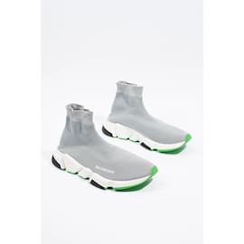 Balenciaga-Balenciaga Mens Speed Grey / white / Green EU 43 / UK 9-Grey