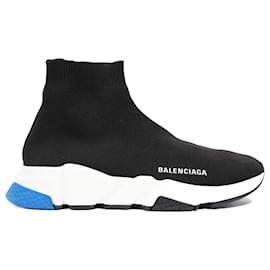 Balenciaga-Balenciaga Speed Black / white / Blue EU 40 / UK 6-Black