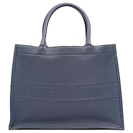 Christian Dior-Bolsa feminina de couro Christian Dior para livros marinho médio-Azul marinho