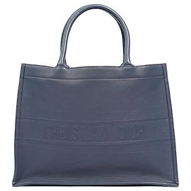 Christian Dior cabas en cuir pour femme Marine Medium Bleu Marine