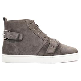 Christian Louboutin-Christian Louboutin Mens Nono Strap Flat Roche EU 39 / UK 5-Grey