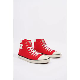 Céline-Celine Womens Mid Lace Up Sneaker Red / White EU 40 / UK 7-Red