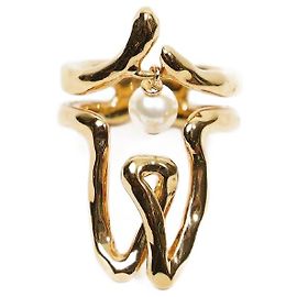 Chloé Chloe Womens Femininities Kunstperlenring Golden