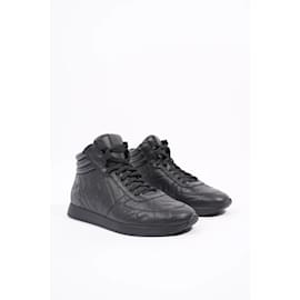 Fendi-Fendi Womens Embossed Motif High Top Sneaker Black EU 36 / UK 3-Black