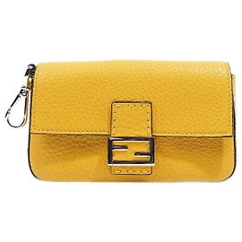Fendi Mujer Micro Baguette Amarillo Amarillo