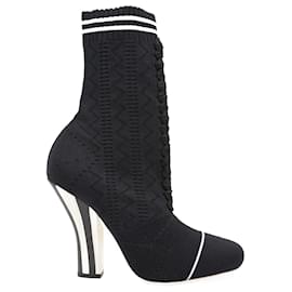 Fendi-Fendi Womens Sock Ankle Boot EU 39 / UK 6-Black