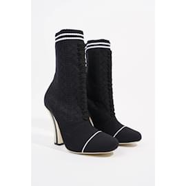 Fendi-Fendi Womens Sock Ankle Boot EU 39 / UK 6-Black