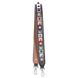 Fendi-Fendi Womens Studs Strap Multicoloured Leather / Acetate Long-Multiple colors