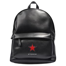 Givenchy Womens Star Backpack Black / Red Mini Black