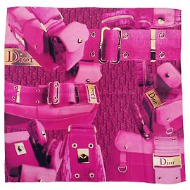 Pañuelo de seda Dior Rosa Fuchsia Rosa