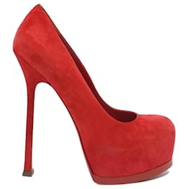 Saint Laurent-Saint Laurent Womens Tribtoo 120 EU 37.5 / UK 4.5-Red