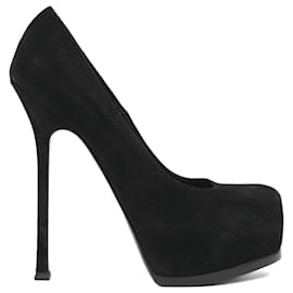 Saint Laurent-Saint Laurent Womens Tribtoo Pump Black Suede EU 38.5 / UK 5.5-Black