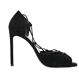 Saint Laurent-Saint Laurent Womens Strappy Heel Black EU 37 / UK 4-Black